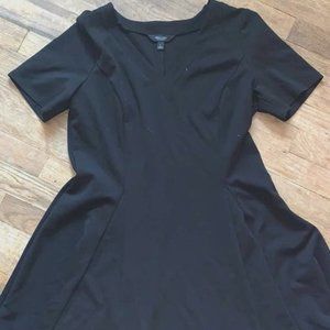 Large Black Fit and Flare Dress
